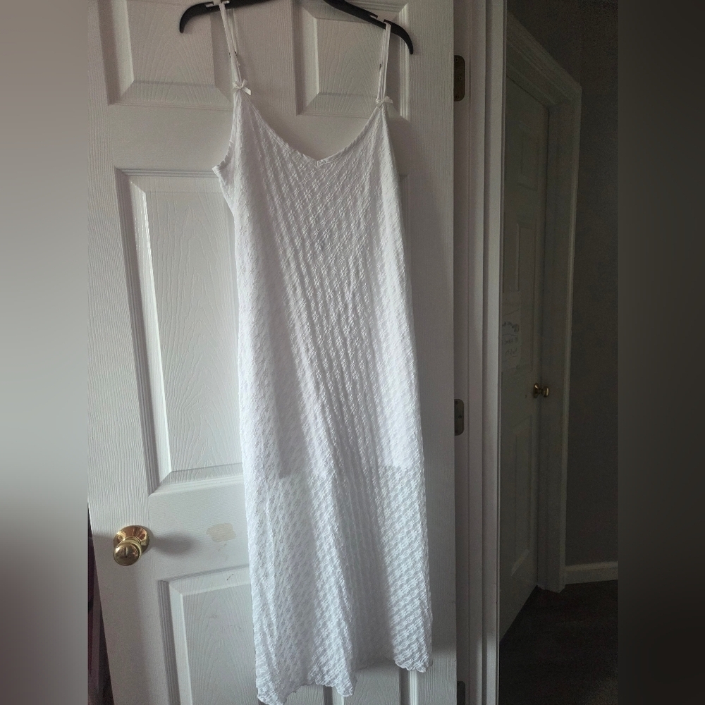 Women's bow lace midi dress size L NWOT